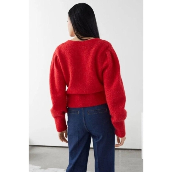 Paris Atelier & Other Stories Women's Cardigan Sweater- Red- Size M - Picture 6 of 12